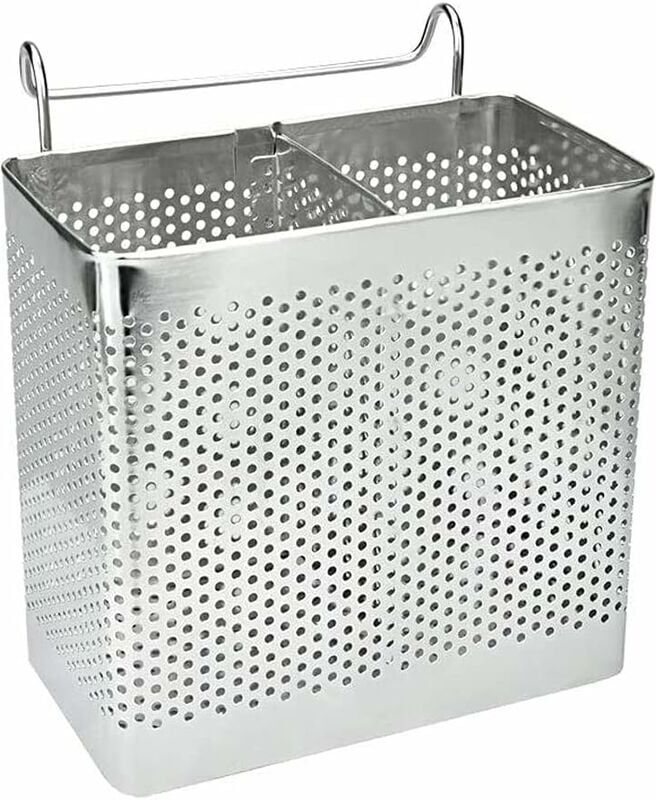 Mumu - Kitchen Cutlery Drainer, Cutlery Basket, Cutlery Holder, Stainless Steel Sink Organizer for Storing and Cooking Utensils, Spoon, Fork