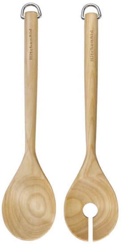 Birchwood Salad Servers, Fork and Spoon - Kitchenaid