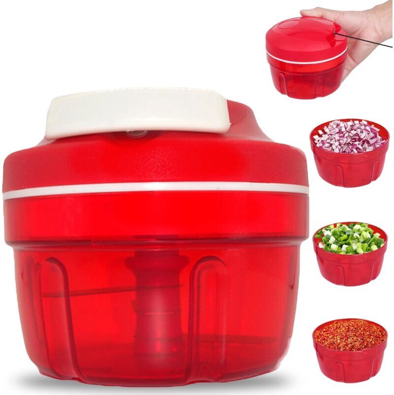 IKODM Onion Chopper Vegetable Onion Household Drawstring Vegetable Cutter Manual Chopper for Salad Meat Garlic Nuts Fruit Herbs Kitchen Accessories