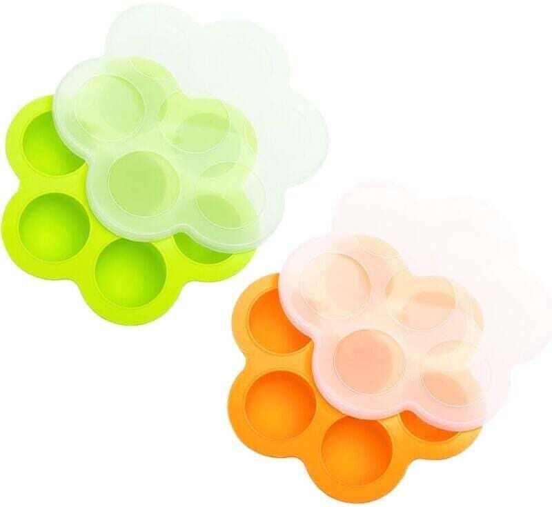 Set of 2 Baby Food Freezer Trays with Lids, Silicone Baby Fruit Food Tray, Baby Food Storage Container Mumu