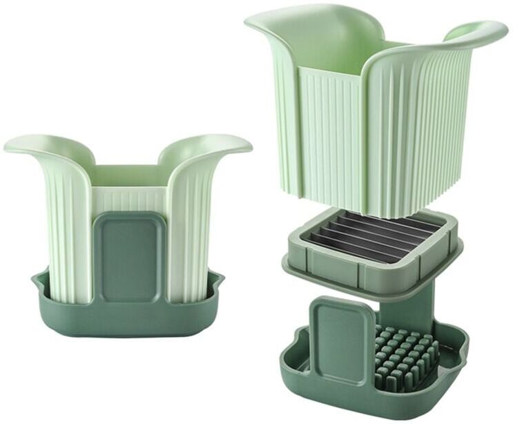 Tlily - Strawberry Slicer Cup, Stainless Steel Vegetable Fruit Cutter, Portable Banana Slicing Tool, Quickly Egg Cutting Chopper