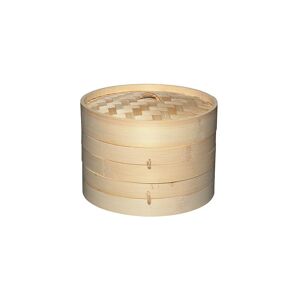 Oriental Two Tier Medium Bamboo Steamer and Lid - World Of Flavours
