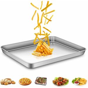 Héloise - Baking Tray Professional Stainless Steel Baking Tray Oven for Home Kitchen, Non-Stick Healthy Super Mirror Finish Dishwasher Safe, 40 x 30