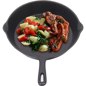 GREENBAY Cast Iron Skillet Pan Enamel Frying Pan Grill Pan for Kitchen bbq Hobs 10 Inch(25cm)