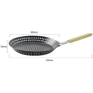 WOOSIEN Outdoor Frying Pan Foldable Round Cam Iron Frying Pan For Picnic Barbecue Ant Steak Grilled Skillet