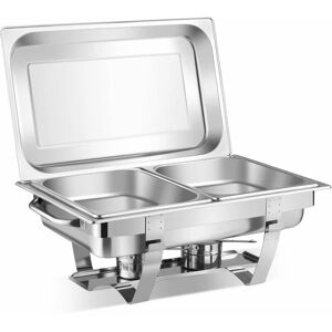 Costway - Stainless Steel Chafing Dish Set 9L Food Pan Catering Dishes Buffet Warmer Tray