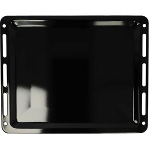 Baking Tray compatible with Bosch HMG6764B1/01, HMG6764B1/05, HMG6764S1/20 Oven - 45.5 x 36.1 x 2 cm, Non-stick Coating, Enamelled Black - Vhbw