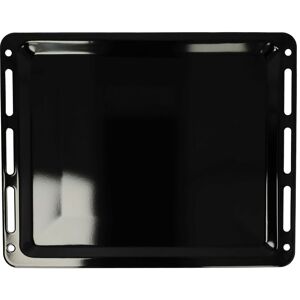Baking Tray compatible with Siemens HM676G0S1/01, HM676G0S1/04, HM676G0S1/05 Oven - 45.5 x 36.1 x 2 cm, Non-stick Coating, Enamelled Black - Vhbw