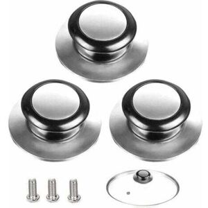 TEHTUY 3-Piece Lid Knob Set, Pot Lid Handle, Suitable for Glass Lid Handles, Stainless Steel Pot Lids, for Kitchen Utensils TEHTUY 3-Piece Lid Knob Set, Pot Lid Handle, Suitable for Glass Lid Handles, Stainless Steel Pot Lids, for Kitchen Utensils