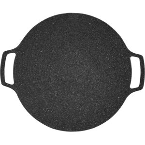 TLILY 35cm Thick Cast Iron Frying Pan Flat Pancake Griddle Non-Stick Bbq Grill Induction Cooker Open Flame Cooking Pot TLILY 35cm Thick Cast Iron Frying Pan Flat Pancake Griddle Non-Stick Bbq Grill Induction Cooker Open Flame Cooking Pot