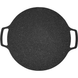 TLILY 35cm Thick Cast Iron Frying Pan Flat Pancake Griddle Non-Stick Bbq Grill Induction Cooker Open Flame Cooking Pot TLILY 35cm Thick Cast Iron Frying Pan Flat Pancake Griddle Non-Stick Bbq Grill Induction Cooker Open Flame Cooking Pot