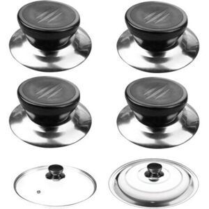 MCBOSON 4 Pieces Lid Knobs, Pot Lid Handles, Pot Lid Cover Handles, Cookware Lid Handles Suitable for Kettles, Pans, and Utensil Lids MCBOSON 4 Pieces Lid Knobs, Pot Lid Handles, Pot Lid Cover Handles, Cookware Lid Handles Suitable for Kettles, Pans, and Utensil Lids