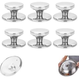 MCBOSON 6 Pieces Lid Knob, Pot Lid Knob Set Wok Knob Lid Handle Replacement Stainless Steel, for kettles, Frying pans, Frying pans MCBOSON 6 Pieces Lid Knob, Pot Lid Knob Set Wok Knob Lid Handle Replacement Stainless Steel, for kettles, Frying pans, Frying pans