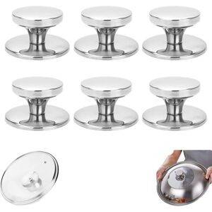 CCYKXA Lid Knob Set of 6 Pieces, Pot Lid Knobs, Wok Lid Handle Replacement, Stainless Steel, for Kettles, Frying Pans, and Pans CCYKXA Lid Knob Set of 6 Pieces, Pot Lid Knobs, Wok Lid Handle Replacement, Stainless Steel, for Kettles, Frying Pans, and Pans