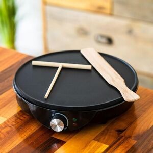 MARCO PAUL Non-stick 12" Electric Crepe Pancake Maker with Tools 1000 Watts Adjustable Temperature Electric Crepe Pan Omelettes Chapati Roti Maker Kitchen MARCO PAUL Non-stick 12" Electric Crepe Pancake Maker with Tools 1000 Watts Adjustable Temperature Electric Crepe Pan Omelettes Chapati Roti Maker Kitchen