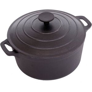 Non Stick 4L Cast Iron Casserole Dish Pan with Lid - Oypla Non Stick 4L Cast Iron Casserole Dish Pan with Lid - Oypla