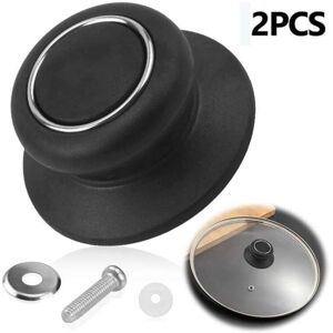 Ymyny - Pack Glass Pot Lid Handles Anti-scald Knobs Universal Kitchen Pot Lid Handles Suitable for Black Pot Lids. mumu Ymyny - Pack Glass Pot Lid Handles Anti-scald Knobs Universal Kitchen Pot Lid Handles Suitable for Black Pot Lids. mumu