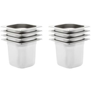 Gastronorm Containers 8 pcs GN 1/6 150 mm Stainless Steel vidaXL Gastronorm Containers 8 pcs GN 1/6 150 mm Stainless Steel vidaXL
