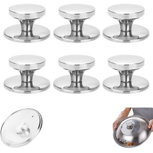 LINGHHANG 6pcs Lid Knob, Pot Lid Knob Set Wok Knob Lid Handle Replacement Stainless Steel, for Kettles, Frying Pans, Skillets LINGHHANG 6pcs Lid Knob, Pot Lid Knob Set Wok Knob Lid Handle Replacement Stainless Steel, for Kettles, Frying Pans, Skillets