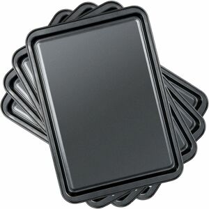 HÉLOISE Set of 4 Rectangular Baking Dish, Carbon Steel Non-Stick Roasting Tray / Non-Stick Coated Baking Tray, 37 x 26 x 2 CM HÉLOISE Set of 4 Rectangular Baking Dish, Carbon Steel Non-Stick Roasting Tray / Non-Stick Coated Baking Tray, 37 x 26 x 2 CM