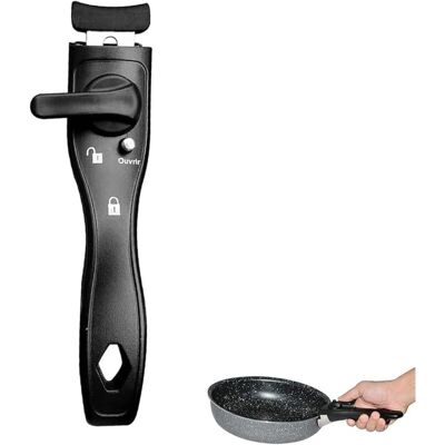 CCYKXA Universal Saucepan Handle, Ergonomic Anti-Scald Handle, Removable Anti-Scald Handle, for Cookware, Wok Pan, Saucepan (Black) CCYKXA Universal Saucepan Handle, Ergonomic Anti-Scald Handle, Removable Anti-Scald Handle, for Cookware, Wok Pan, Saucepan (Black)