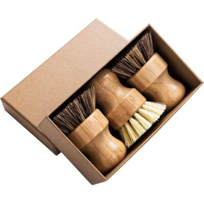 YS-YALOTRS Palm Pot Brush - Bamboo Round Mini Dish Brush, Natural Cleaning Brush, Durable Cleaning Kit with Union and Tampico Fibers for Cleaning Pots and Pans, YS-YALOTRS Palm Pot Brush - Bamboo Round Mini Dish Brush, Natural Cleaning Brush, Durable Cleaning Kit with Union and Tampico Fibers for Cleaning Pots and Pans,