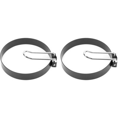 STUNACY 2pcs Stainless Steel Round Non-stick Egg Shaper Frying Pan Ring Mold Accessory Kitchen Utensils STUNACY 2pcs Stainless Steel Round Non-stick Egg Shaper Frying Pan Ring Mold Accessory Kitchen Utensils