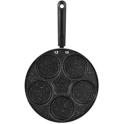 STUNACY 5 Round Holes Frying Pan Non Stick Eggs Cooking Pan Home Kitchen Cookware For Breakfast STUNACY 5 Round Holes Frying Pan Non Stick Eggs Cooking Pan Home Kitchen Cookware For Breakfast