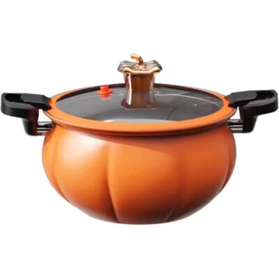 STUNACY Medical Stone Soup Pot Large Capacity Excellent Sealing Saucepan Anti Scald Silicone Cover Multi Purpose Stockpot Orange 24cm/9.4in STUNACY Medical Stone Soup Pot Large Capacity Excellent Sealing Saucepan Anti Scald Silicone Cover Multi Purpose Stockpot Orange 24cm/9.4in