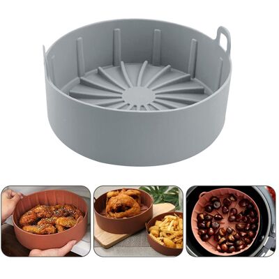 STUNACY Air Fryer Silicone Pot Baking Removable Heat Resistant Microwave Bread Cake Accessory Non Stick Kitchen Grill Pan Basket STUNACY Air Fryer Silicone Pot Baking Removable Heat Resistant Microwave Bread Cake Accessory Non Stick Kitchen Grill Pan Basket