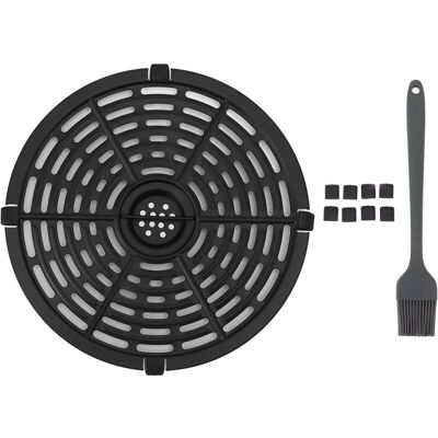 OEM Replacement Grill Pan For Air Fryer, Round Grilling Plate For Air Fryer, Replacement Tray For Air Fryer With Silicone Brush, Handle, Non-stick (20cm) OEM Replacement Grill Pan For Air Fryer, Round Grilling Plate For Air Fryer, Replacement Tray For Air Fryer With Silicone Brush, Handle, Non-stick (20cm)