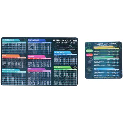 STUNACY Magnetic Cook Sheet Cooker Cooking Times Liquid Ratio Quick Reference Guide Accessoriesfor Pressure Cooker STUNACY Magnetic Cook Sheet Cooker Cooking Times Liquid Ratio Quick Reference Guide Accessoriesfor Pressure Cooker