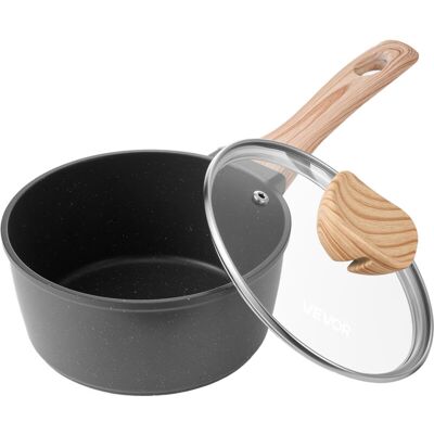 VEVOR 1.5 QT Saucepan, Nonstick Saucepan with Tempered Glass Lid, Multipurpose Cooking Sauce Pot with Detachable Handle, Sauce Pan Small Kitchen VEVOR 1.5 QT Saucepan, Nonstick Saucepan with Tempered Glass Lid, Multipurpose Cooking Sauce Pot with Detachable Handle, Sauce Pan Small Kitchen