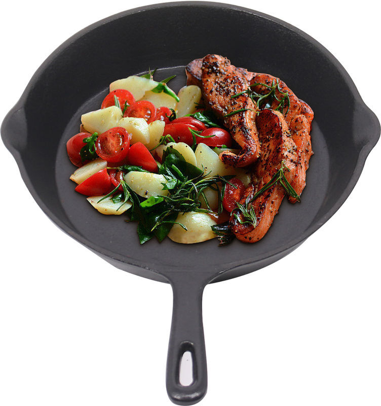 GREENBAY Cast Iron Skillet Pan Enamel Frying Pan Grill Pan for Kitchen bbq Hobs 10 Inch(25cm)