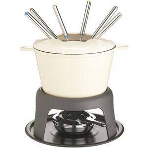 Masterclass Master Class Cast Iron Enamelled Beige Fondue Set