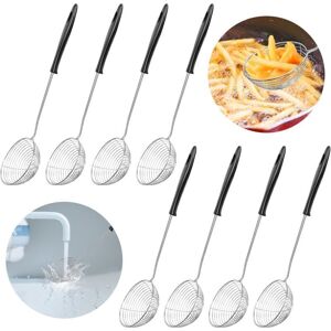 SNQ 8-piece fondue strainer, stainless steel skimmer with long handle, Chinese fondue strainer for hot Chinese soups, pearl milk tea (Diameter: 8 cm, SNQ 8-piece fondue strainer, stainless steel skimmer with long handle, Chinese fondue strainer for hot Chinese soups, pearl milk tea (Diameter: 8 cm,