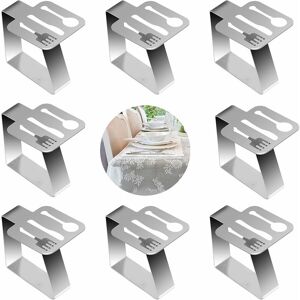 Tinor - 8 Pcs Stainless Steel Tablecloth Clip, Tablecloth Clip, Outdoor Outdoor Tablecloth Clip for Kitchen Office Picnic Restaurant Wedding Garden