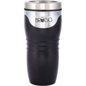 Leak Proof Insulated Travel Mug - Retro - Midnight Black - Brugo