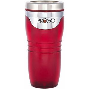 Leak Proof Insulated Travel Mug - Retro - Ruby Red - Brugo