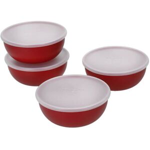 Set of 4 Pinch Bowls & Lids Empire Red - Kitchenaid