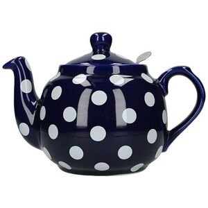 London Pottery - Farmhouse Filter 4 Cup Teapot Blue With White Spots