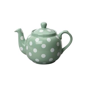 London Pottery - Farmhouse Filter 4 Cup Teapot Green With White Spots