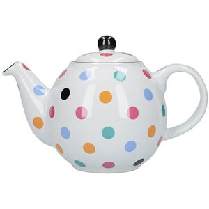 London Pottery - Globe 2 Cup Teapot White Multi Spot