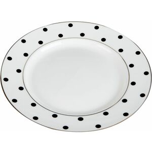 Premier Housewares Premier Houseware Side Plate Set Black And White Dotted Plates Made Of Bone China / Scratch Proof Reusable Side Plates For Dinner / Kitchen Table