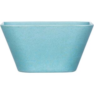 Premier Housewares - Blue Bowl Bamboo Fibre Serving Bowls / Salad Bowl Ideal For Fruit Cereal Pasta Bowl Square Shape Decorative Bowl 15 x 8 x 15