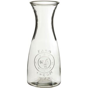 Premier Housewares Clear Glass Embossed Farm Fresh Design Carafe