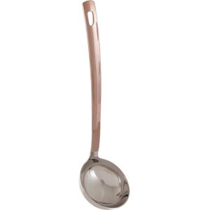 Premier Housewares - Copper Finish Ladle Pasta Spoon Server Silicone Ladle 8 x 6 x 30