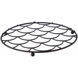 Premier Housewares - Deco Trivet Modern Geometric Design Black Elegant Cast Iron Kitchenware Cooling Rack / Dish For Cakes And Warm Dishes 20 x 20 x 2