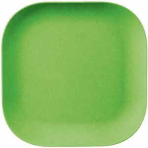 Premier Housewares - Dinner Plate With Green Finish Bamboo Large Dinner Plate Ideal For Everyday Use Unique Stoneware Dinnerware Serving Plates 2 x