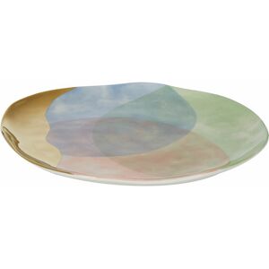 Premier Housewares - Dinner Plate With Pastel Finish Stoneware Large Dinner Plate Ideal For Everyday Use Unique Stoneware Dinnerware Serving Plates